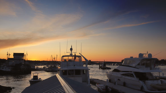 Edited photo of harbor