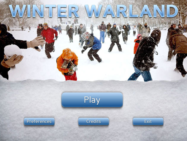 Winter Warland main menu screen